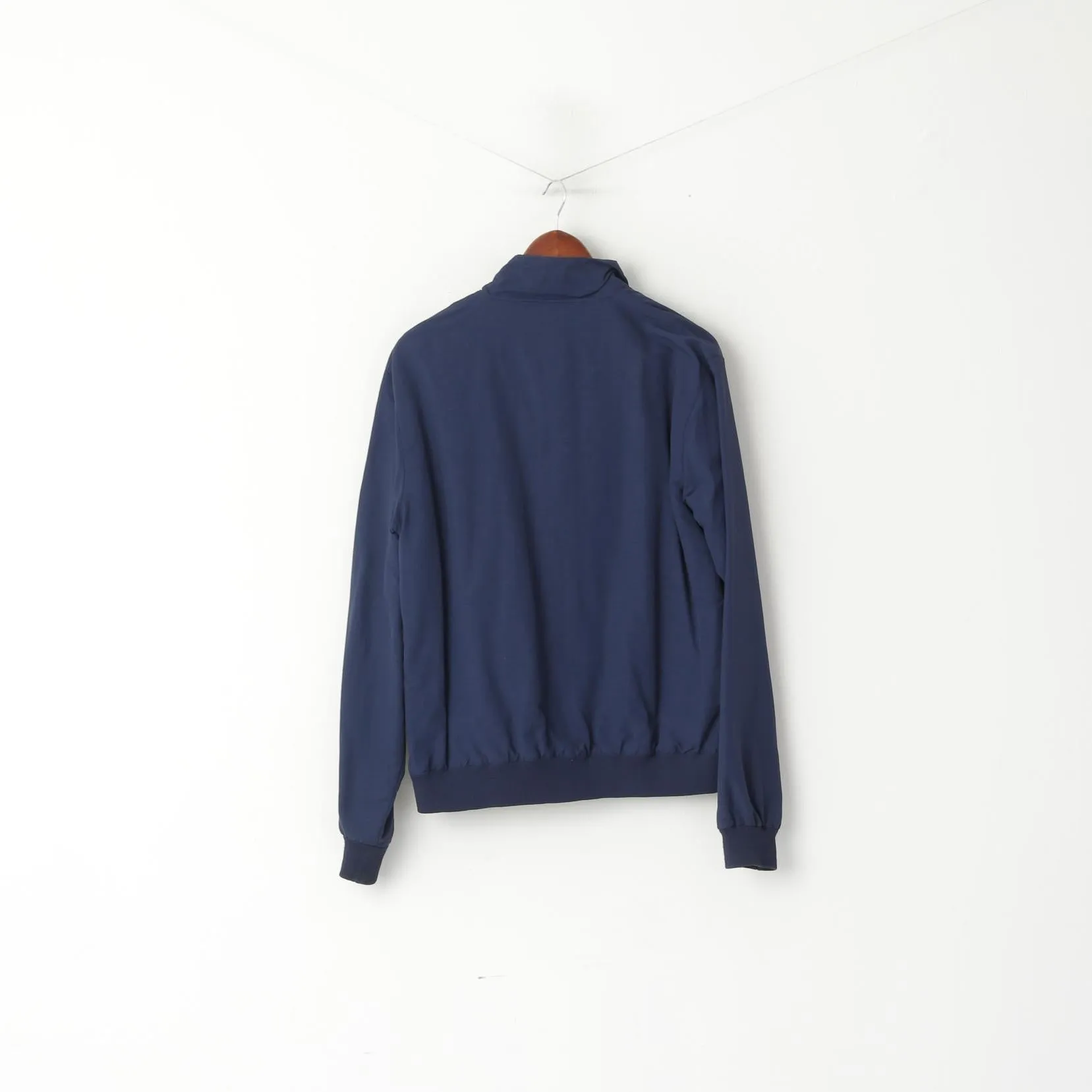Fila Men 52 L (M) Jacket Navy Nylon Waterproof Classic Zip Up Harrington Sport Top