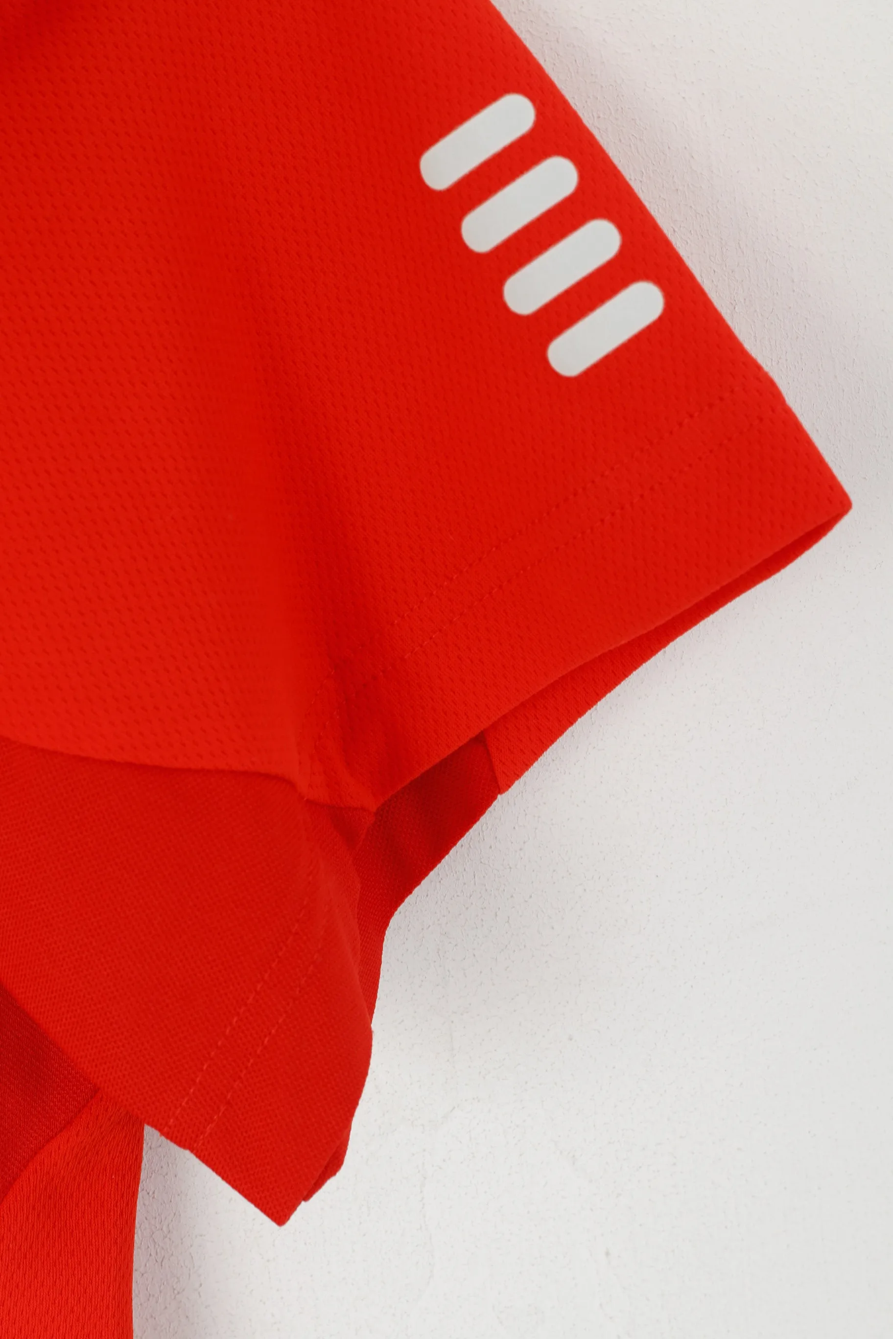 Fila Men XL Polo Shirt Neon Red Shiny Vintage Sportswear Logo Sport Top