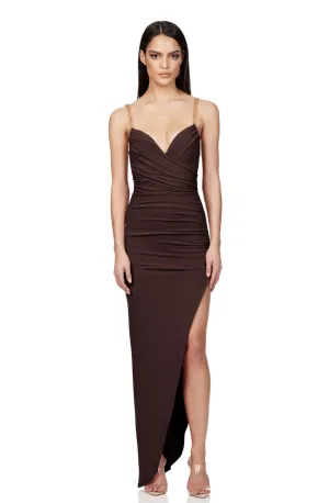 FINAL SALE: Allegra Gown Chocolate by Nookie