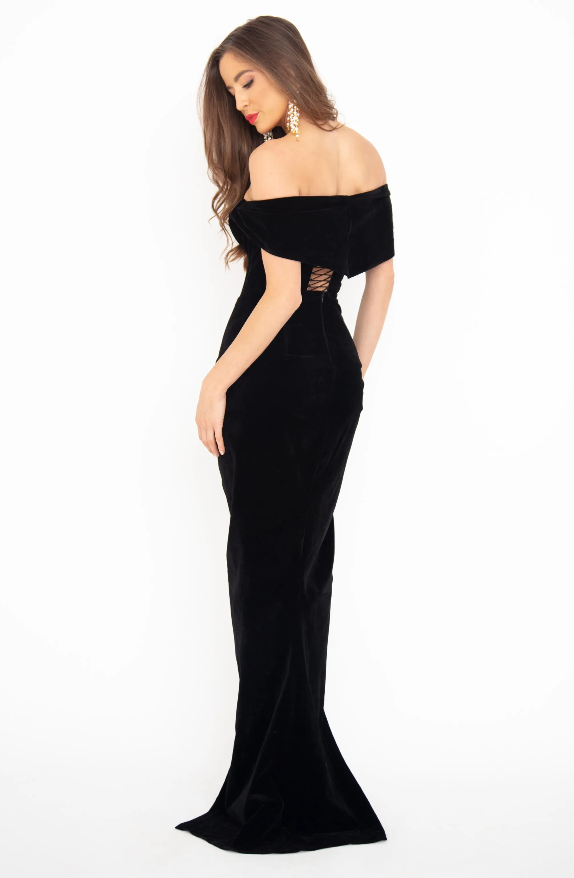 FINAL SALE: Midnight Velvet Gown by  Lia Stublla