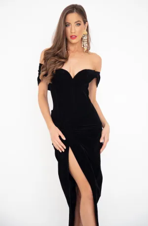 FINAL SALE: Midnight Velvet Gown by  Lia Stublla