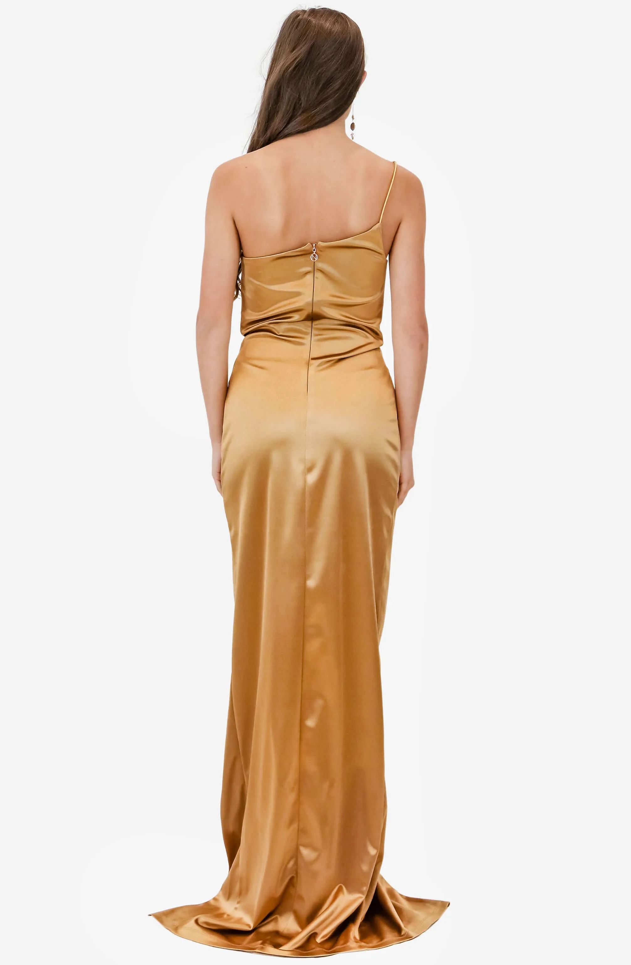 FINAL SALE: Tease Satin Gold Gown by Nookie