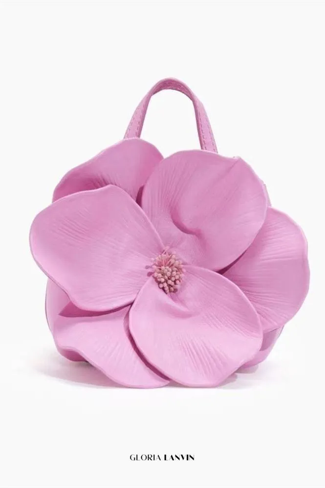 Floral PU Leather Handbag Gloria Lanvin