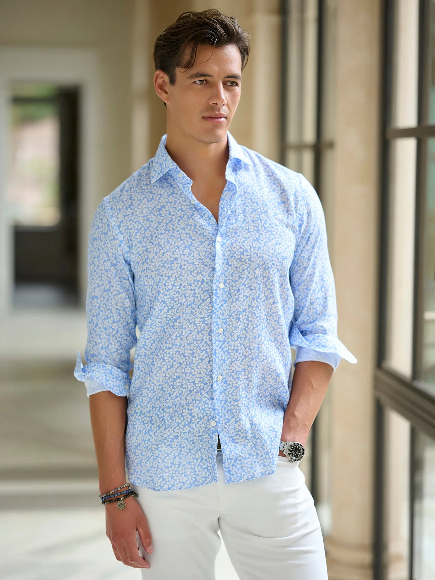 Flower Linen Shirt