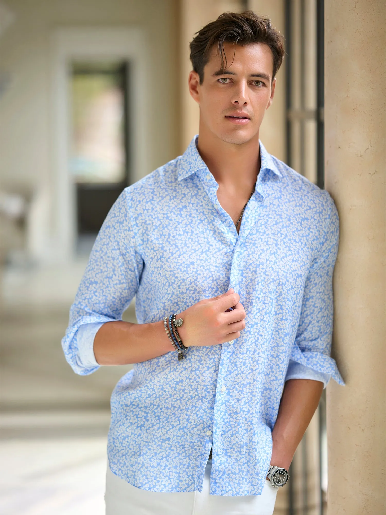 Flower Linen Shirt