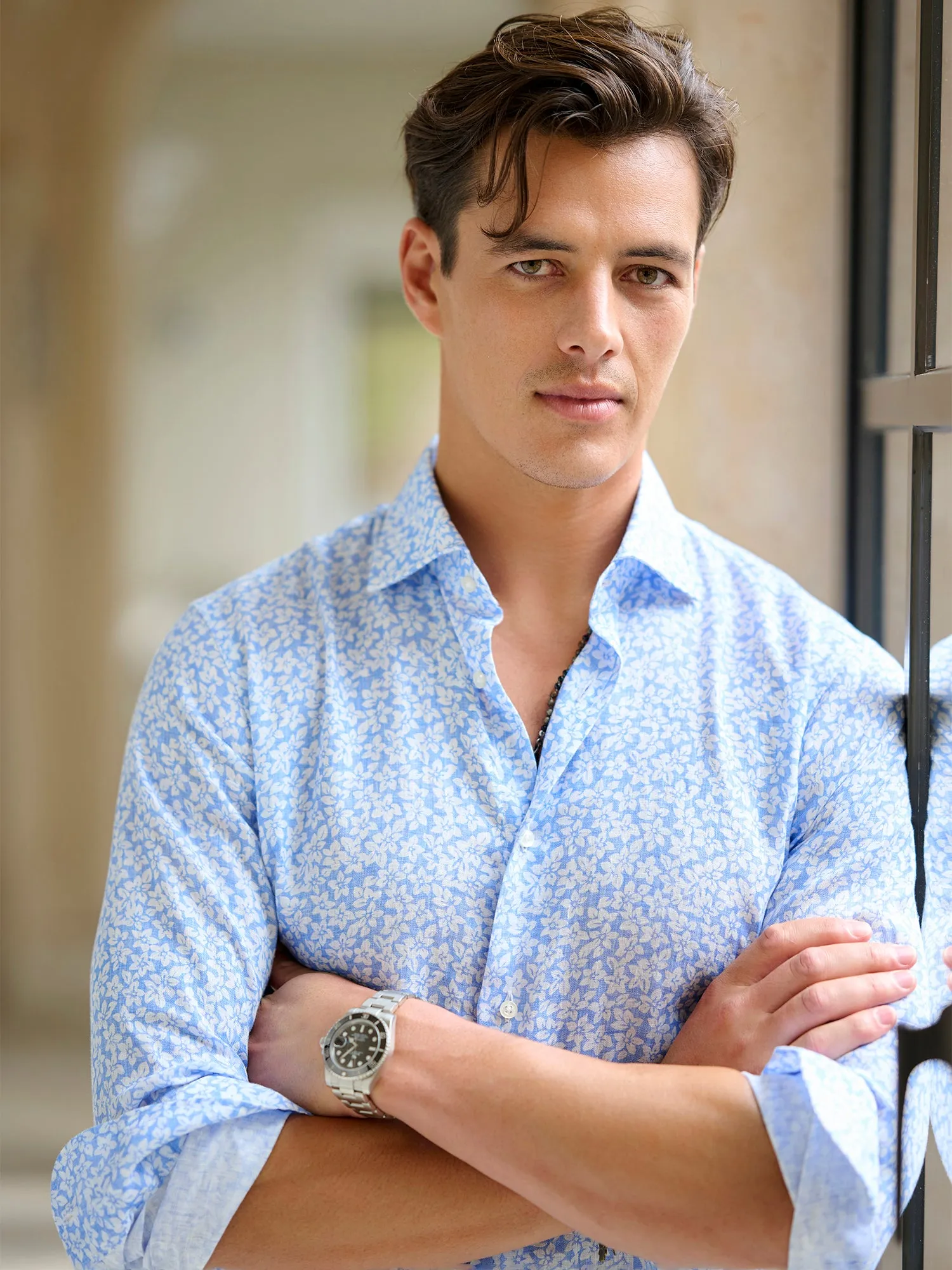 Flower Linen Shirt