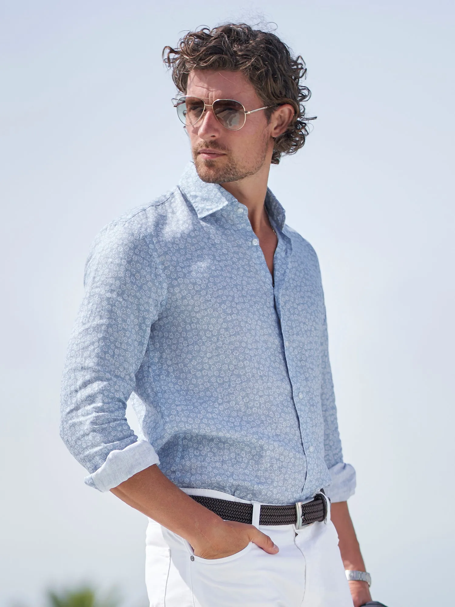 Flower Linen Shirt