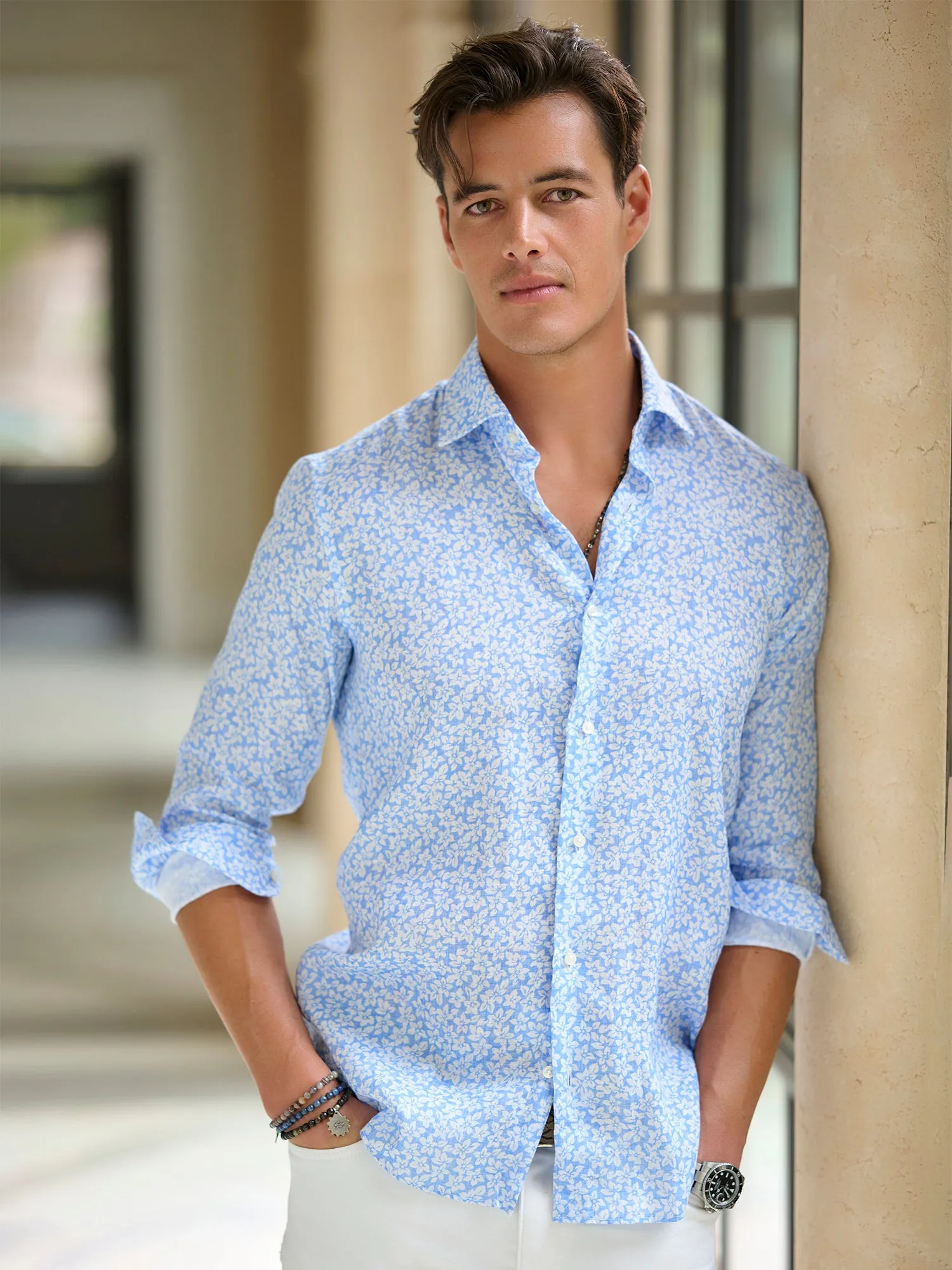 Flower Linen Shirt