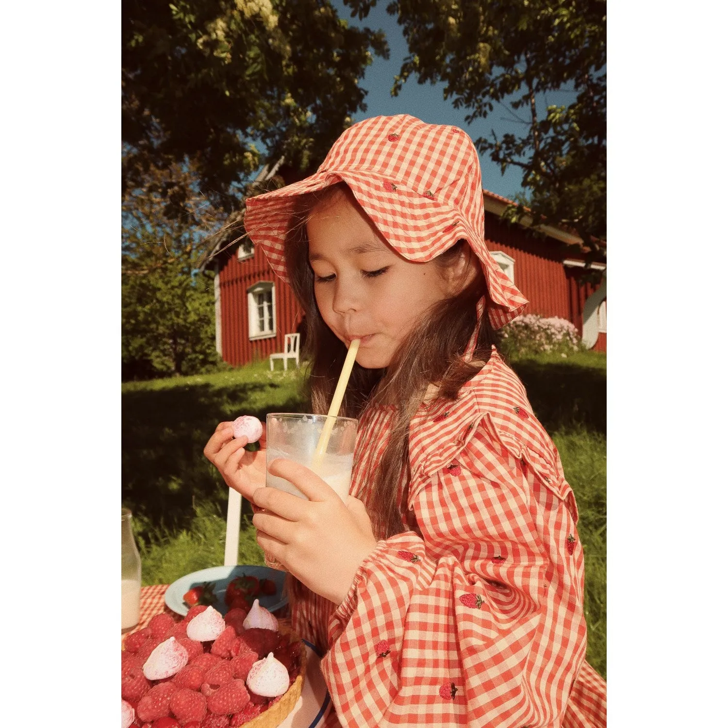 Flss Berry Gingham Molly Sunhat