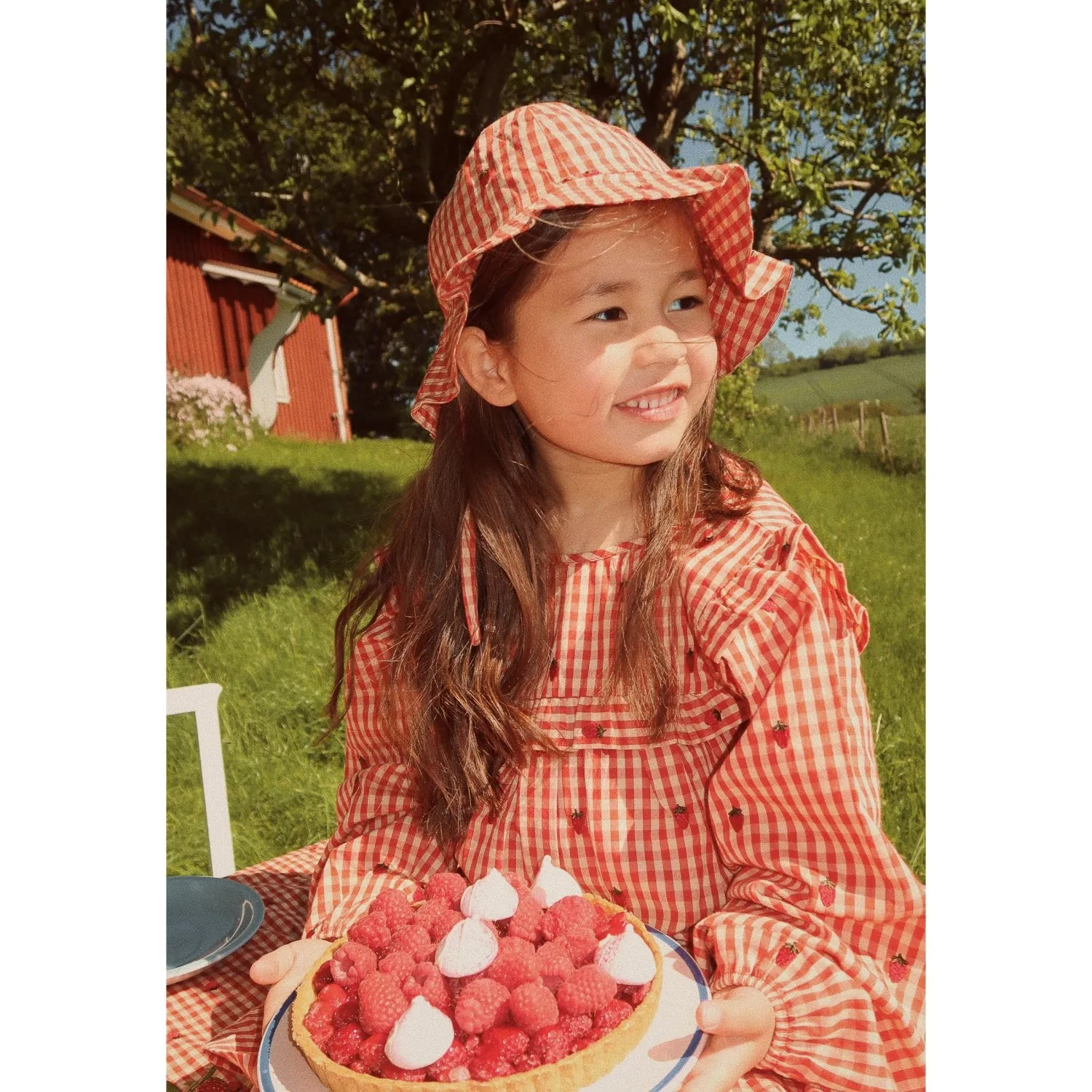 Flss Berry Gingham Molly Sunhat