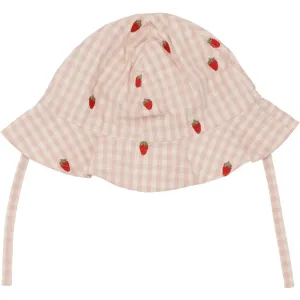 Flss Pink Berry Gingham Dolly Sunhat