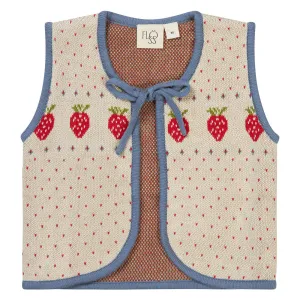 Flss Warm Cotton/Slate Blue Betty Vest