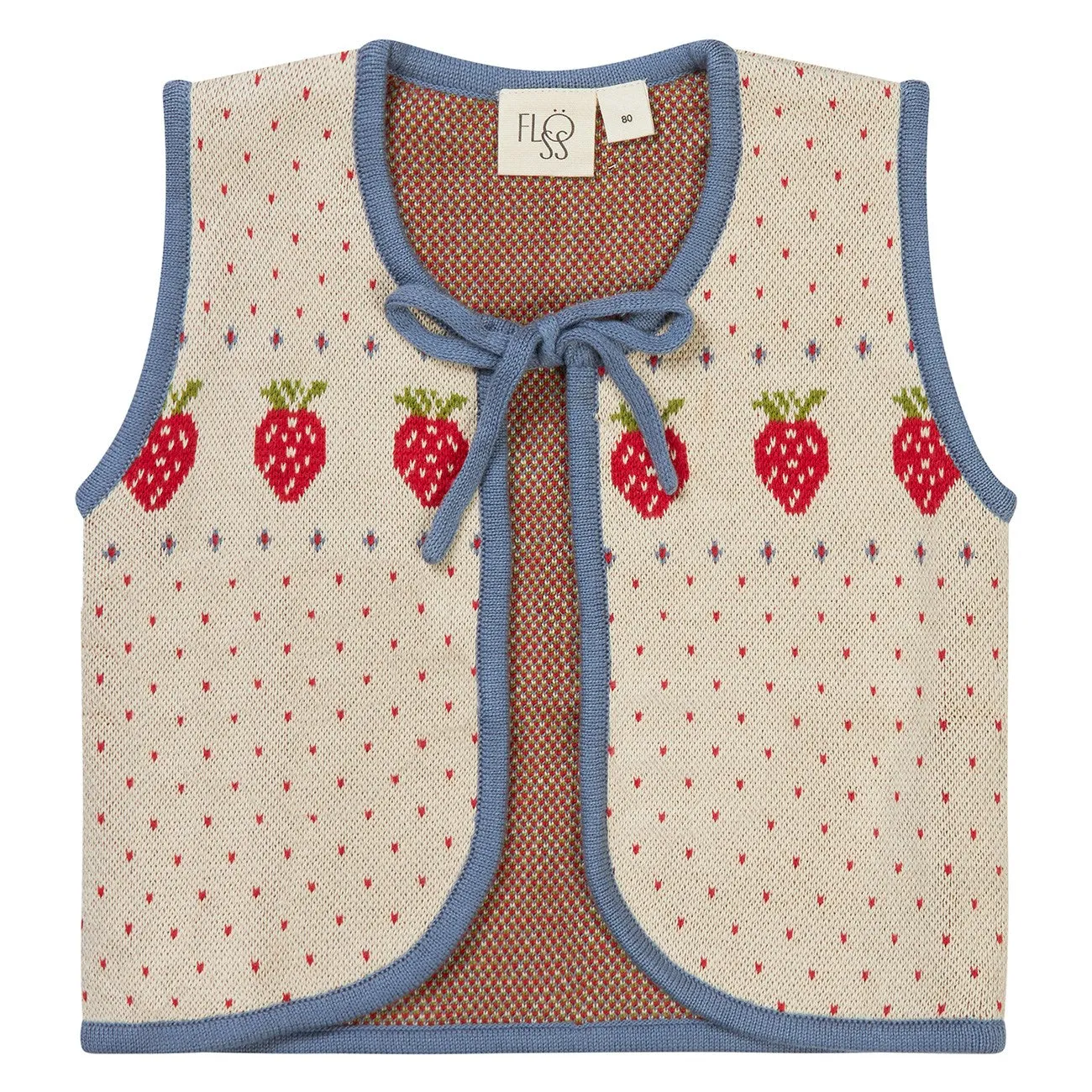 Flss Warm Cotton/Slate Blue Betty Vest