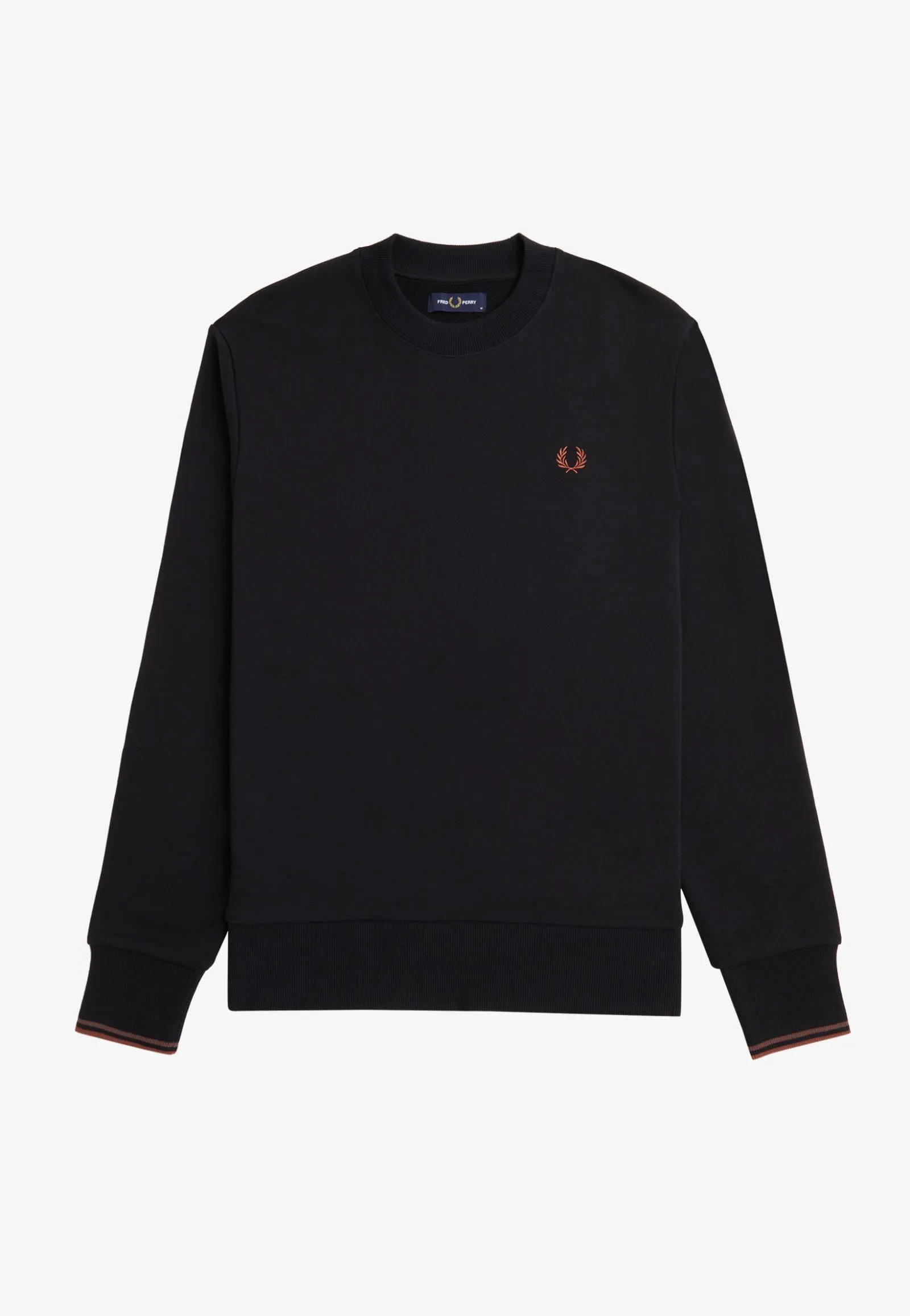 Fred Perry - Crew Neck Black/Whisky Brown - Sweater