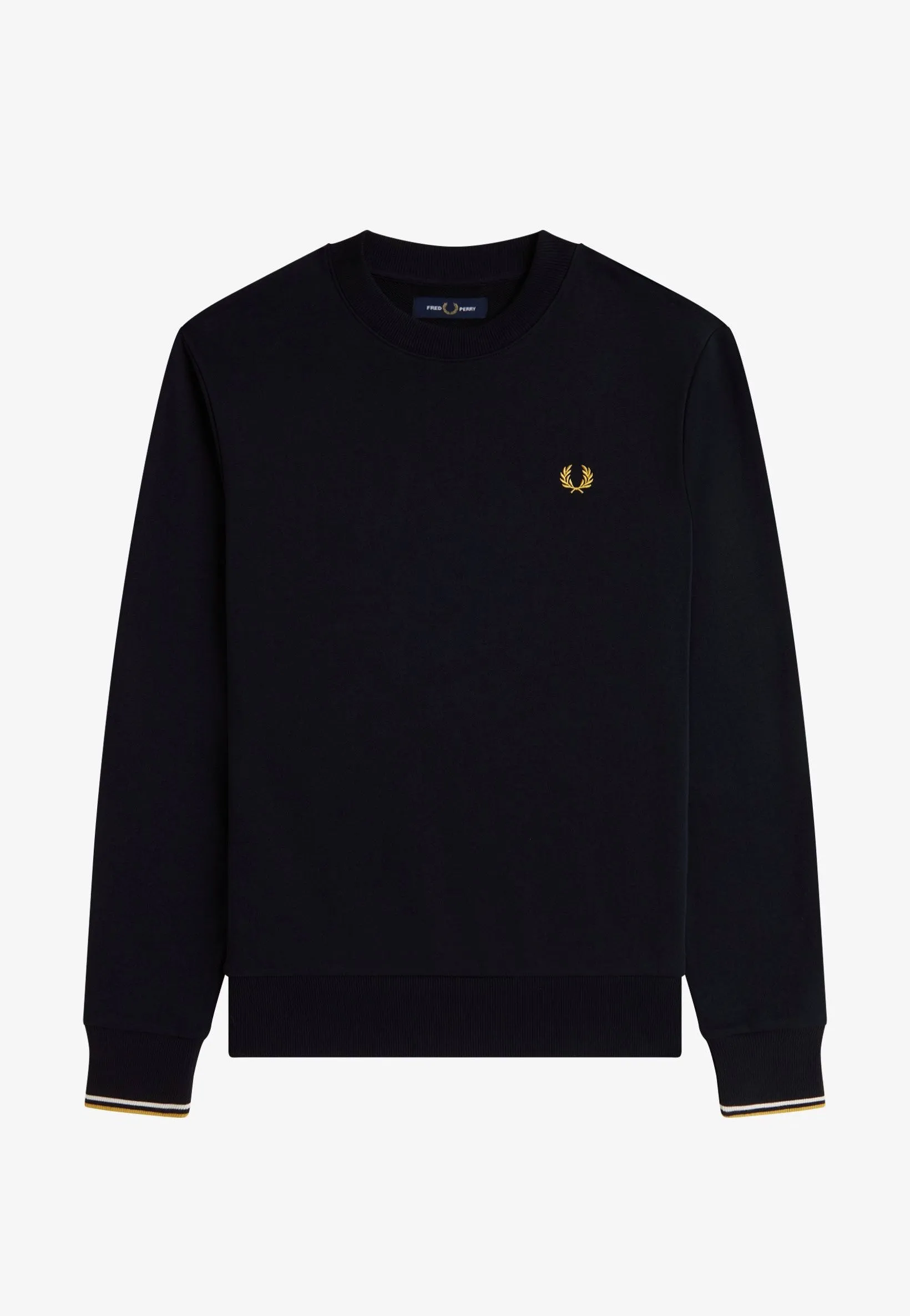 Fred Perry - Crew Neck Navy/Ecru/Honeycomb - Sweater