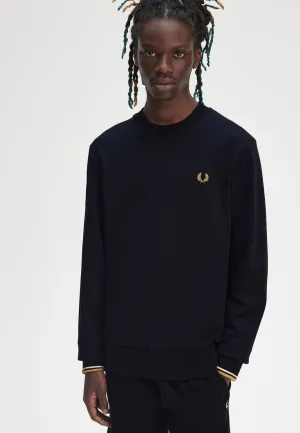 Fred Perry - Crew Neck Navy/Ecru/Honeycomb - Sweater