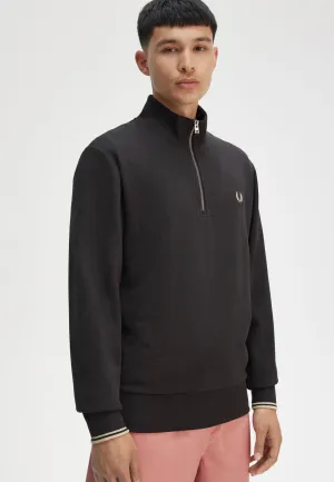 Fred Perry - Half Zip Anchor Grey/Oatmeal - Sweater