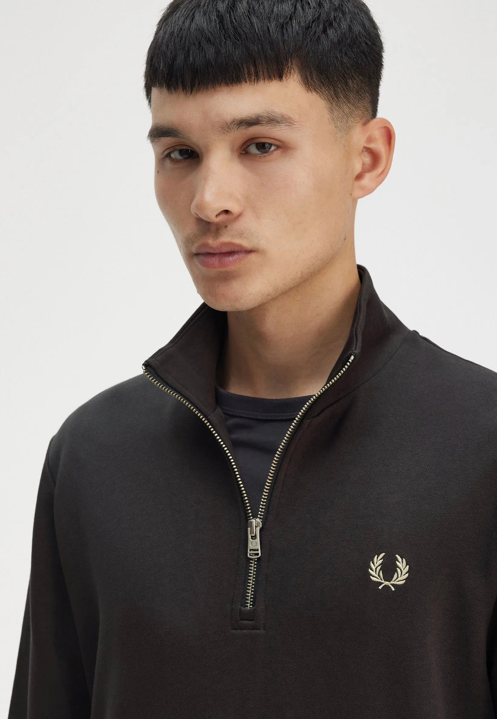 Fred Perry - Half Zip Anchor Grey/Oatmeal - Sweater