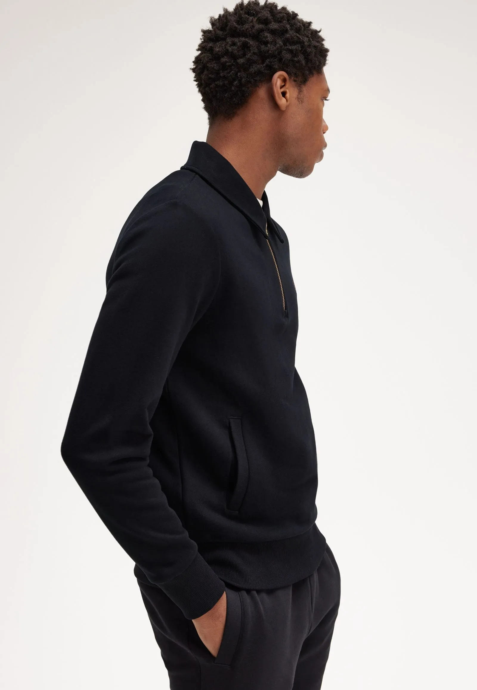 Fred Perry - Half Zip Black - Sweater