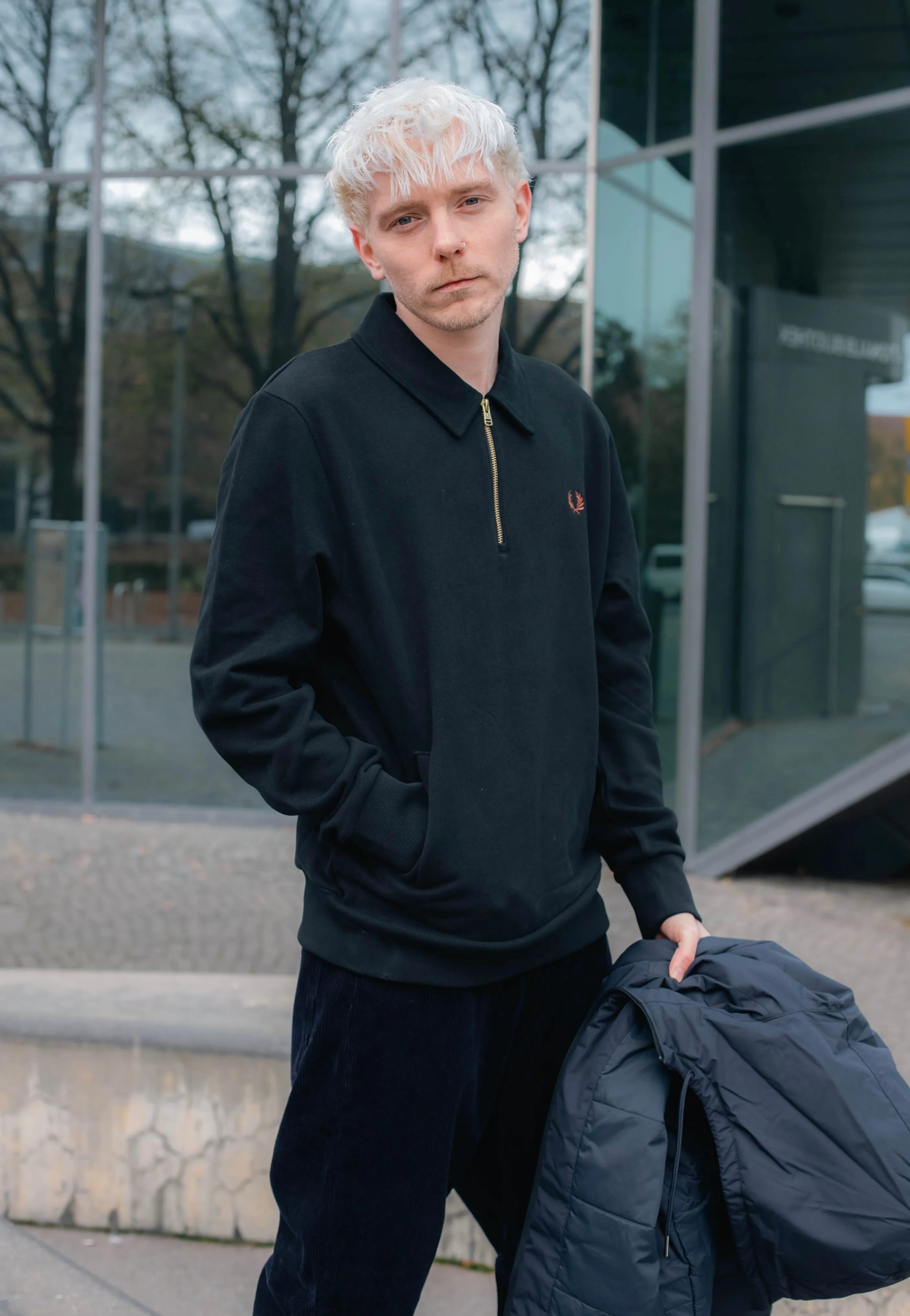 Fred Perry - Half Zip Black - Sweater