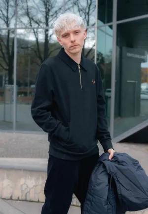 Fred Perry - Half Zip Black - Sweater