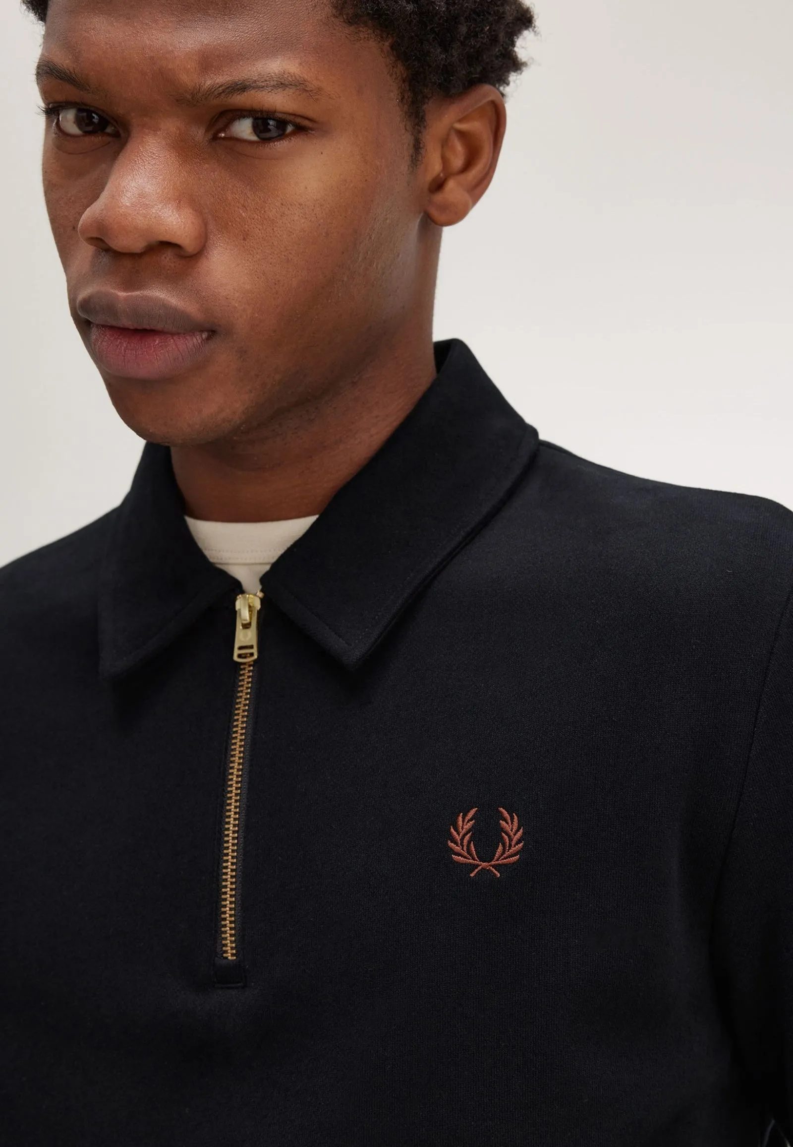 Fred Perry - Half Zip Black - Sweater