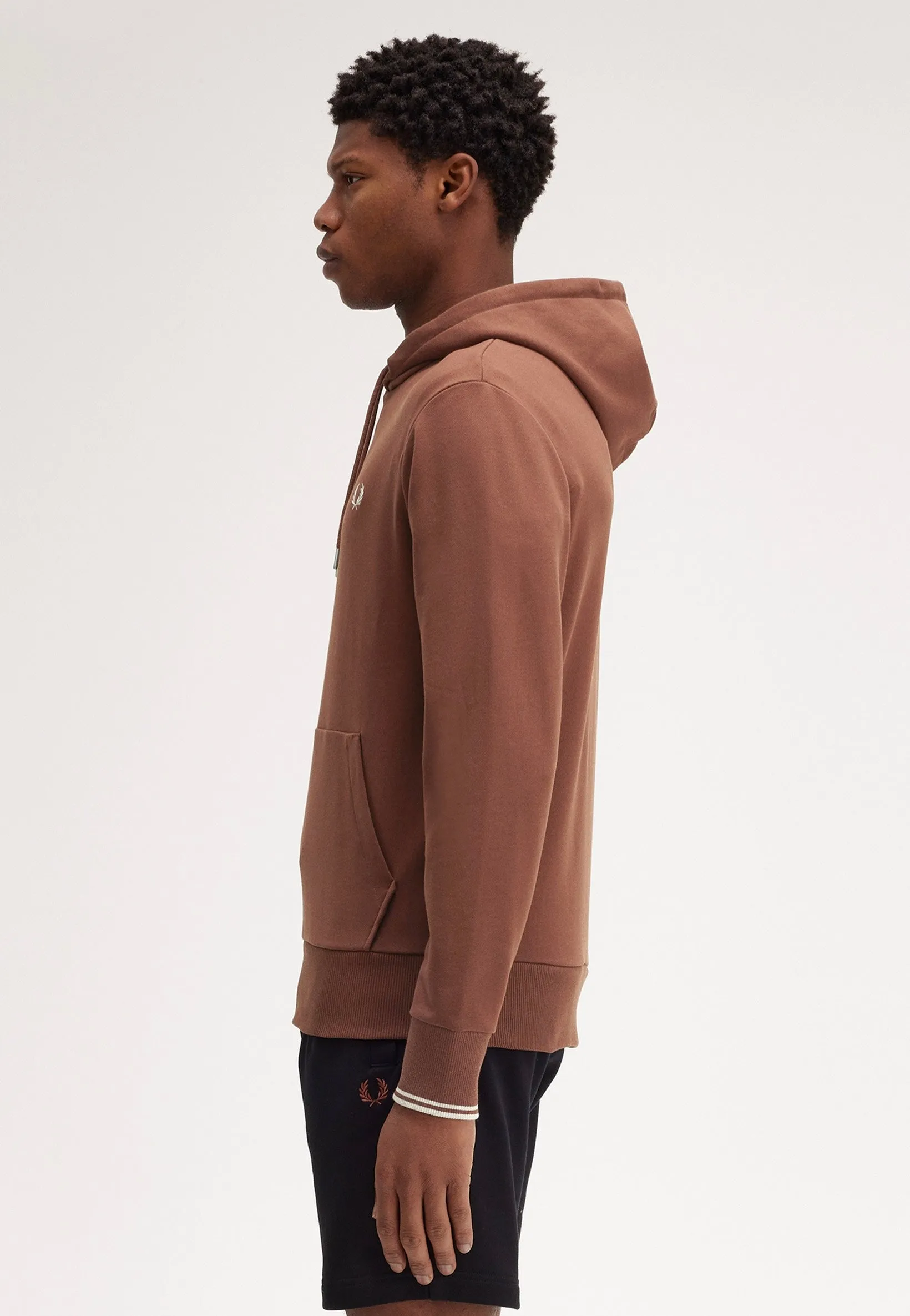 Fred Perry - Tipped Hooded Whisky Brown/Porridge Marl - Hoodie