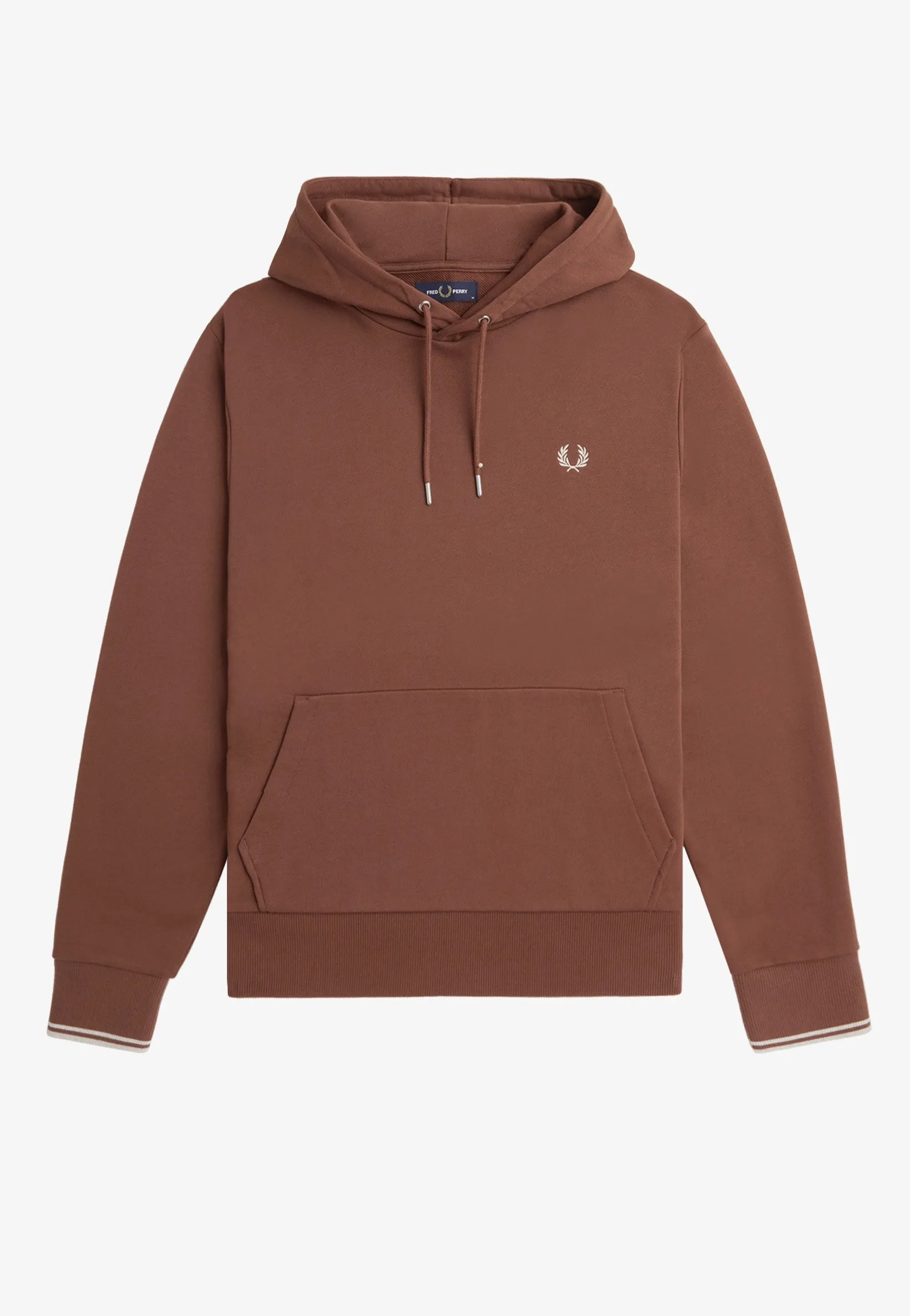 Fred Perry - Tipped Hooded Whisky Brown/Porridge Marl - Hoodie