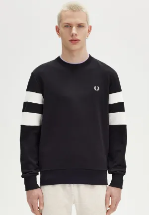 Fred Perry - Tipped Sleeve Black - Sweater