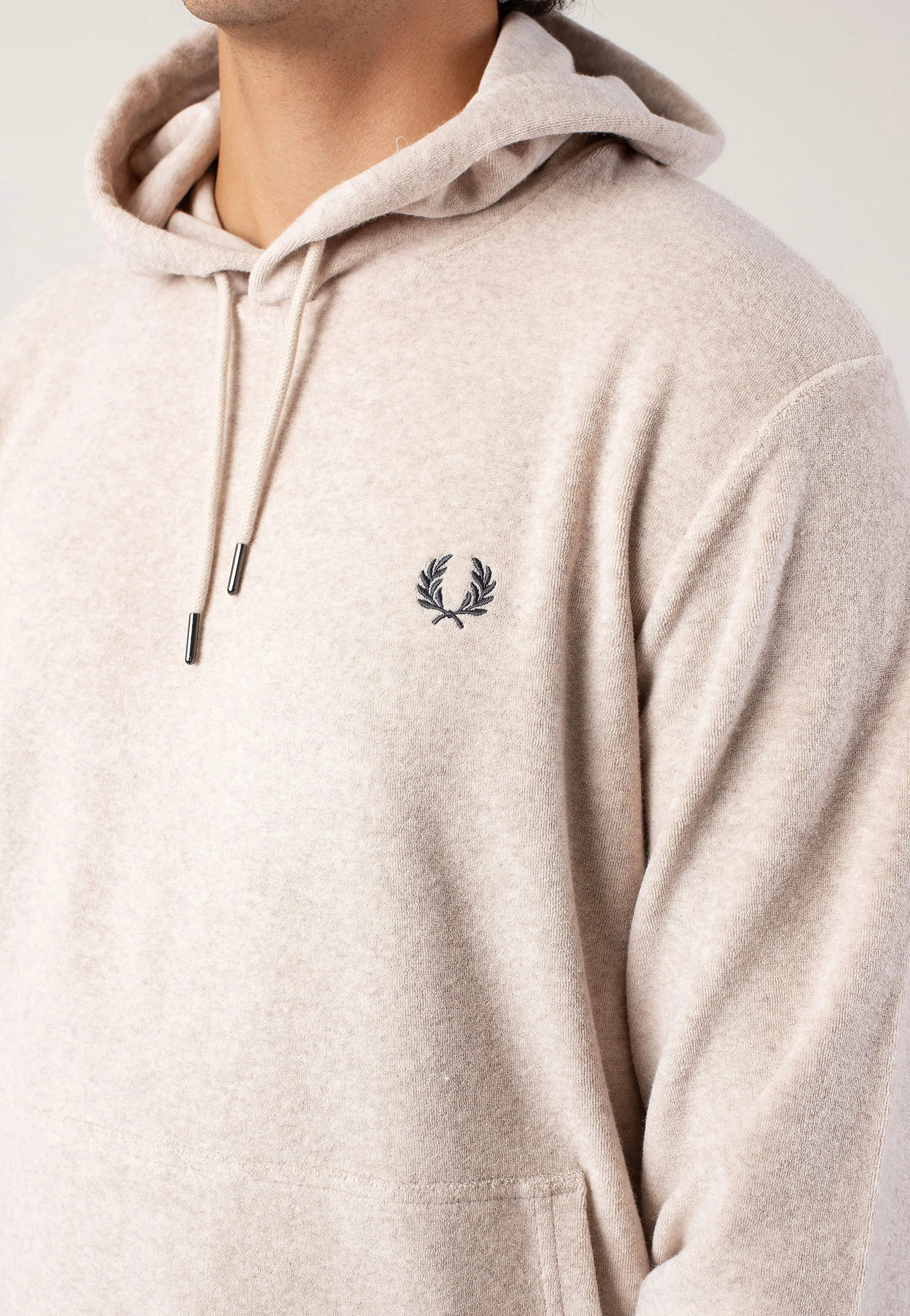 Fred Perry - Towelling Crew Neck Porridge Marl - Hoodie