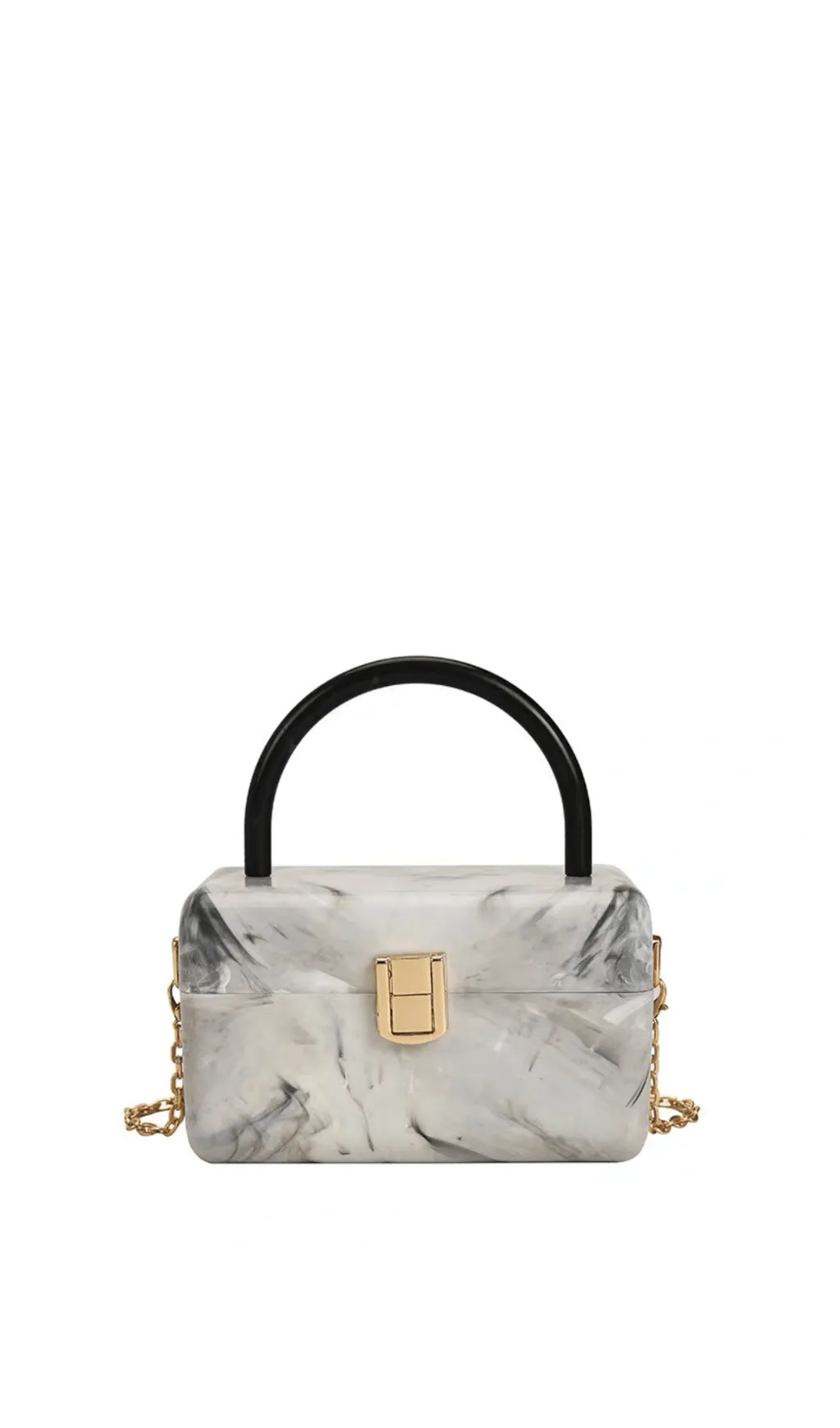 FRENCH ACRYLIC BOX BAG Gloria Lanvin