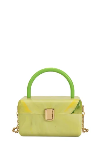 FRENCH ACRYLIC BOX BAG Gloria Lanvin