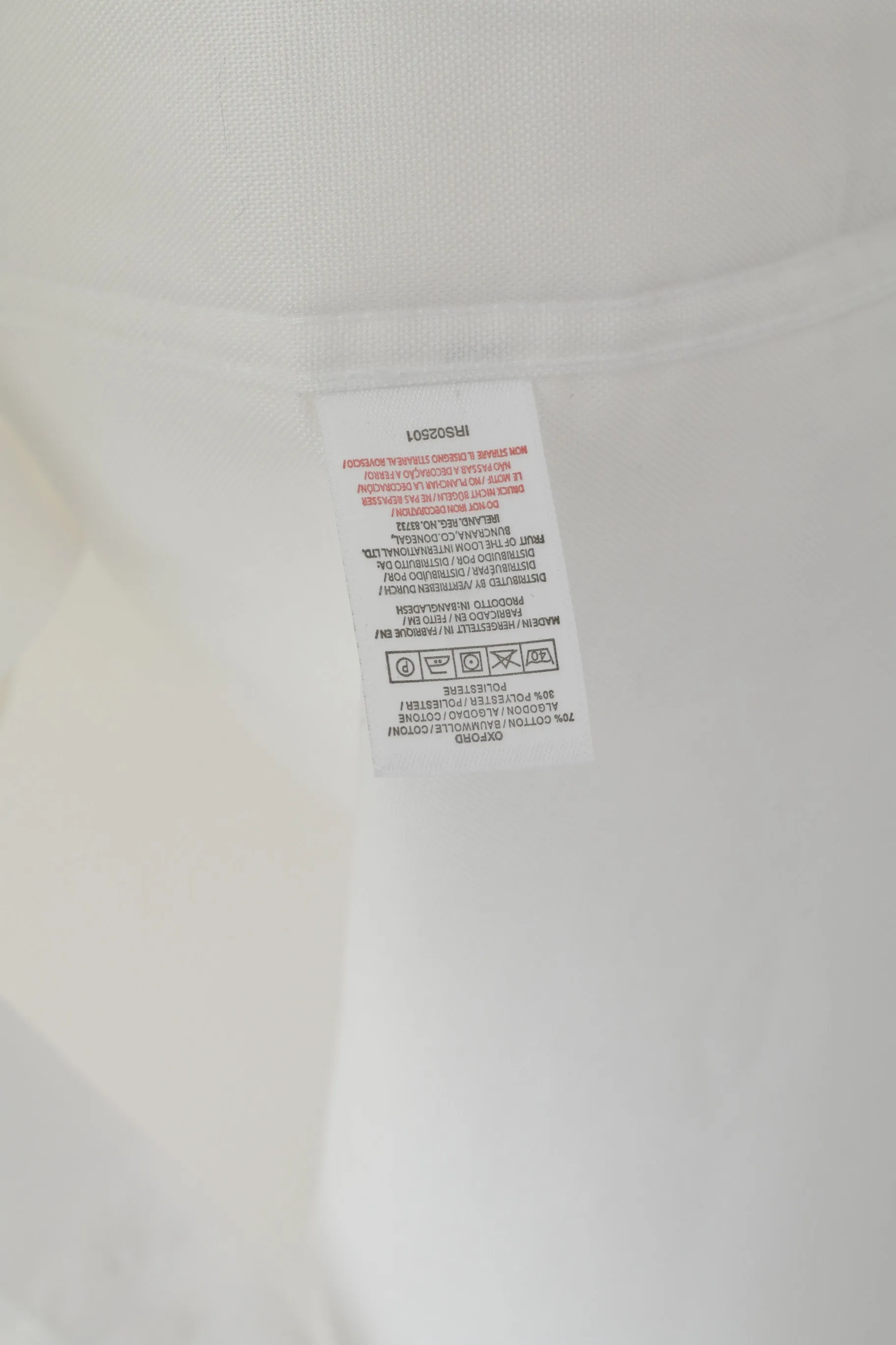 Fruit of the Loom Men L 41/42 Casual Shirt White Cotton Wir in Horst 2012 Top