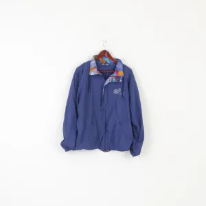 Future Men L (M) Pullover Jacket Navy Vintage 90s Sportswear Zip Neck Ski Team Top