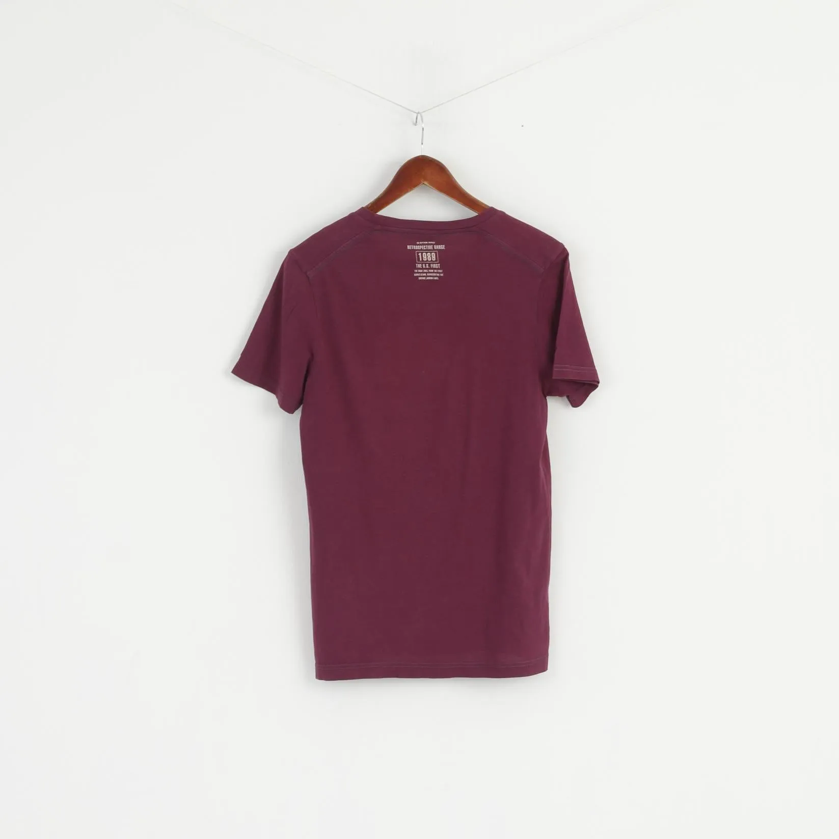 G-STAR RAW Men M (S) Shirt Plum Cotton Graphic 1989 Retrospective Range Top