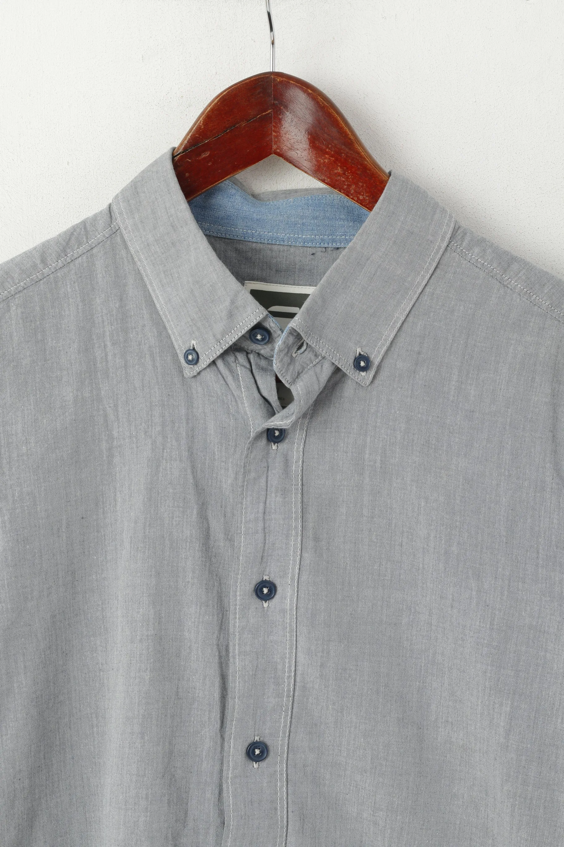 G-Star Raw Men XL (M) Casual Shirt Blue  Cotton Lakewood Long Sleeve Top