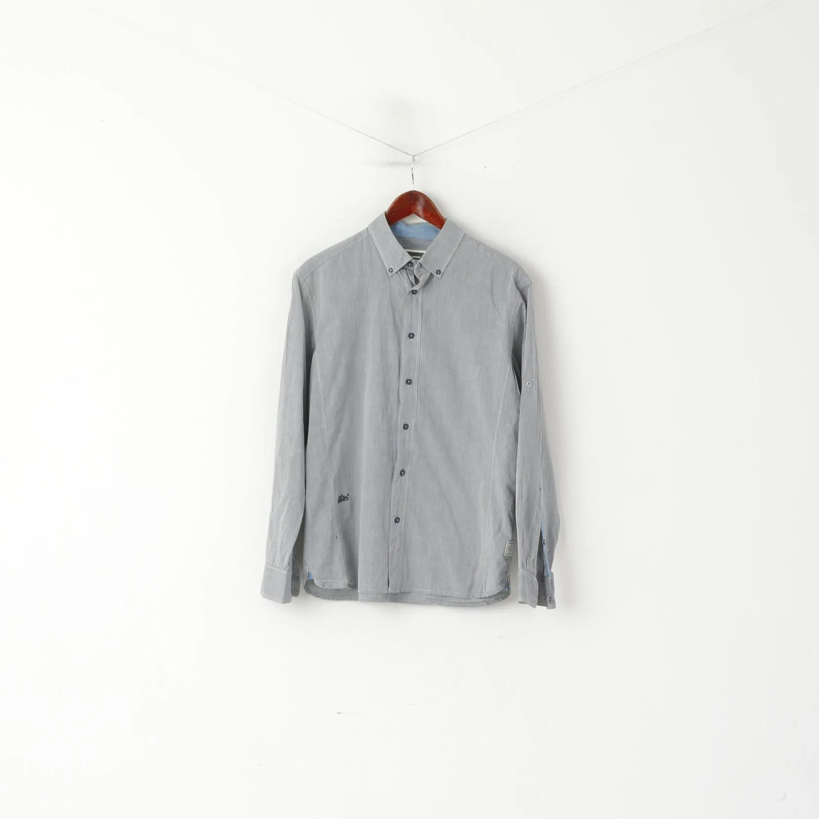 G-Star Raw Men XL (M) Casual Shirt Blue  Cotton Lakewood Long Sleeve Top
