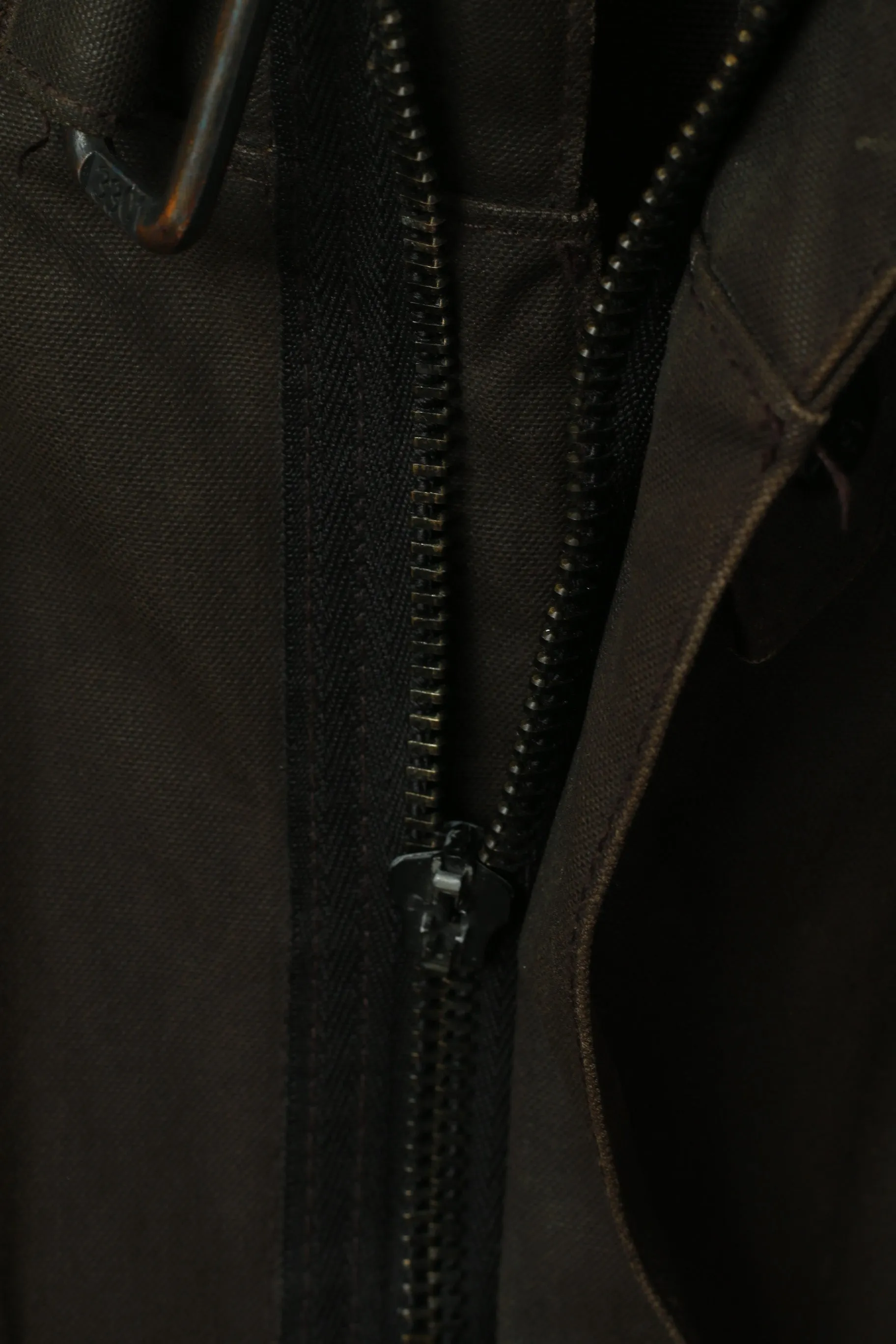 G-STAR RAW Men XXL (XL) Jacket Brown Wax Cotton Hooded Zip Up Astron Parka Top