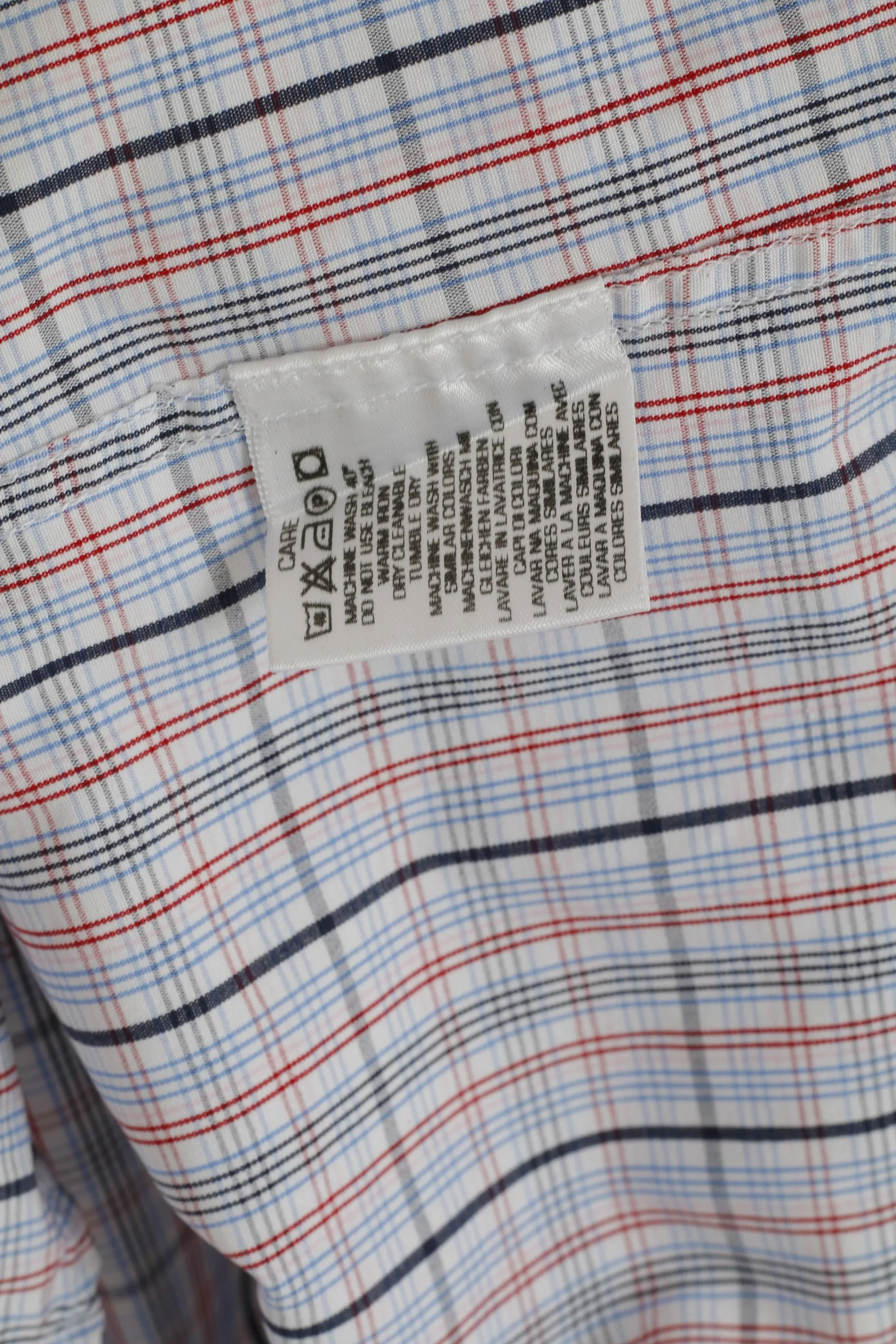 Gant Men M Casual Shirt White Check Newport Poplin Regular Fit Cotton Long Sleeve Top