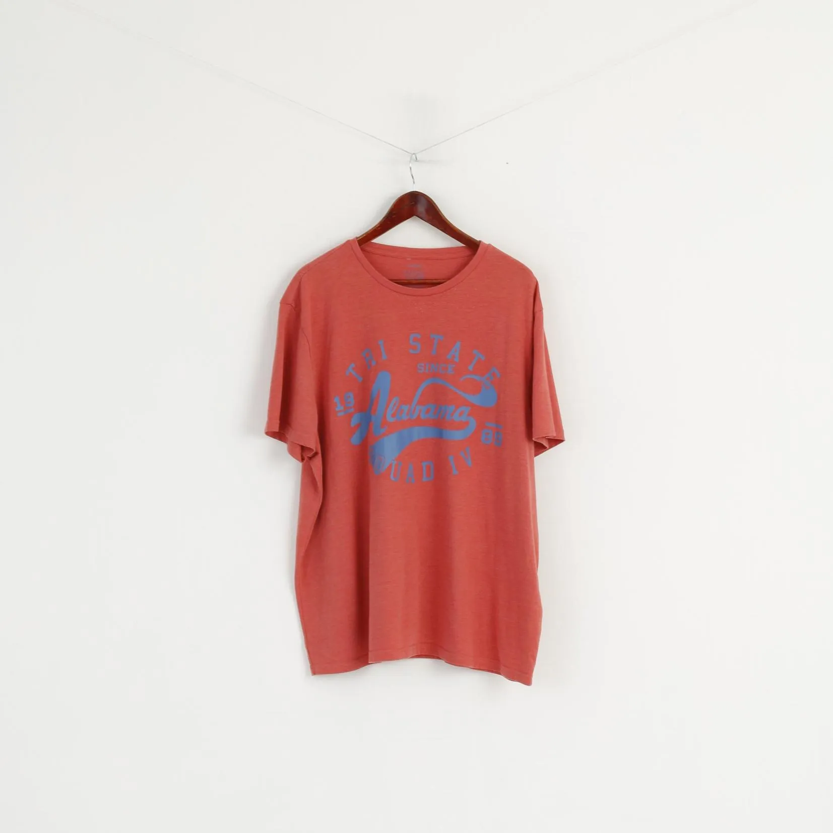 George Men XXXL T- Shirt Brick Orange Graphic Cotton Casual Outfitters Jersey Alabama Top
