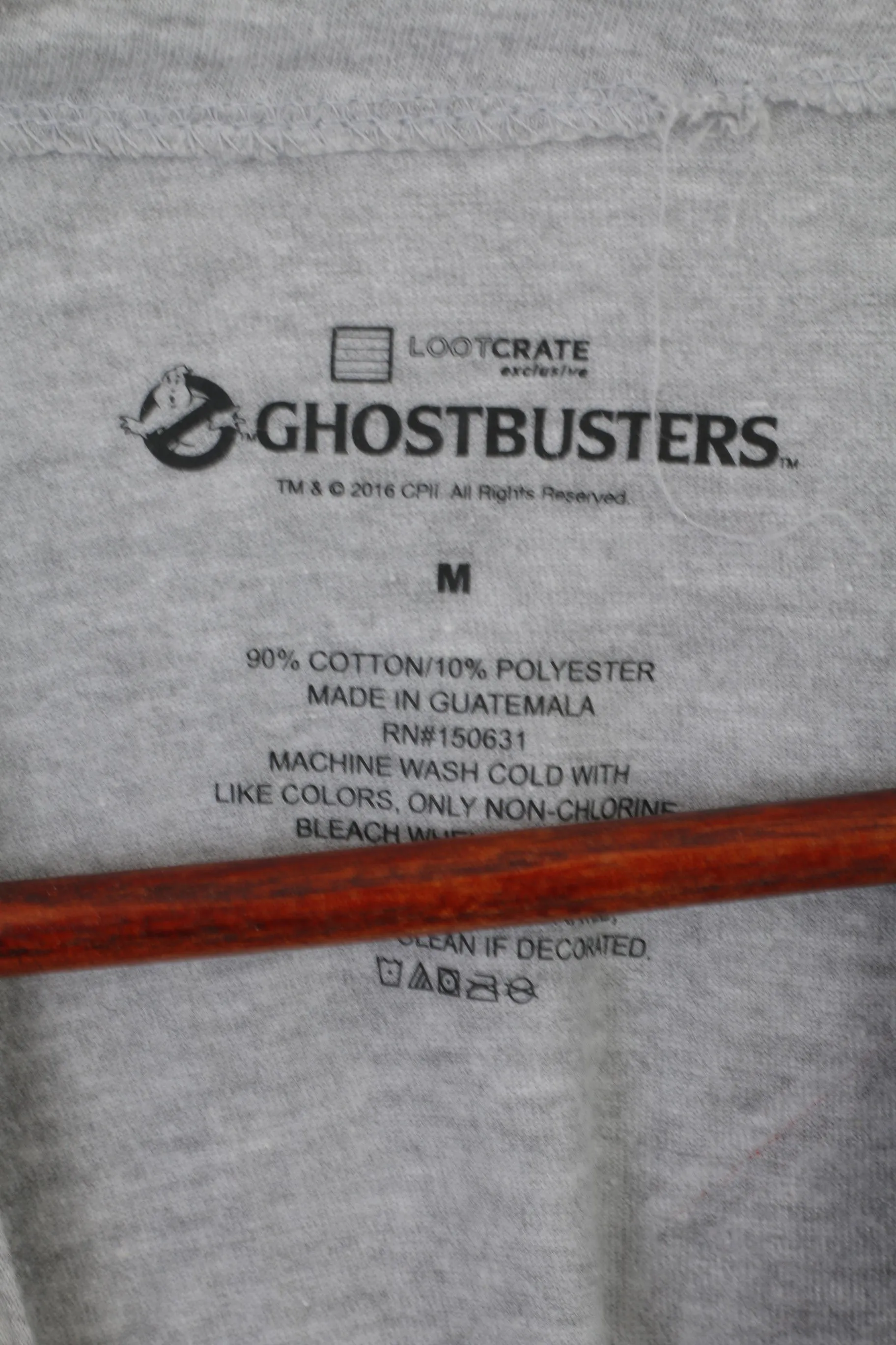Ghostbuters Men M Shirt Gray Cotton Vintage Buttoned Graphic #84 Top