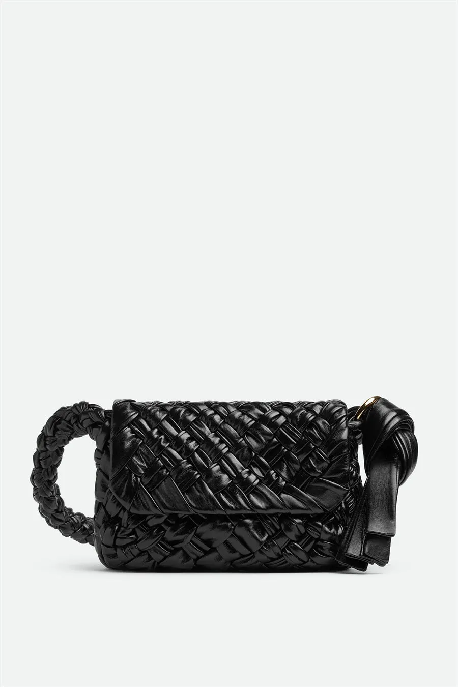 Giana Weave Shoulder Bag - Black Gloria Lanvin