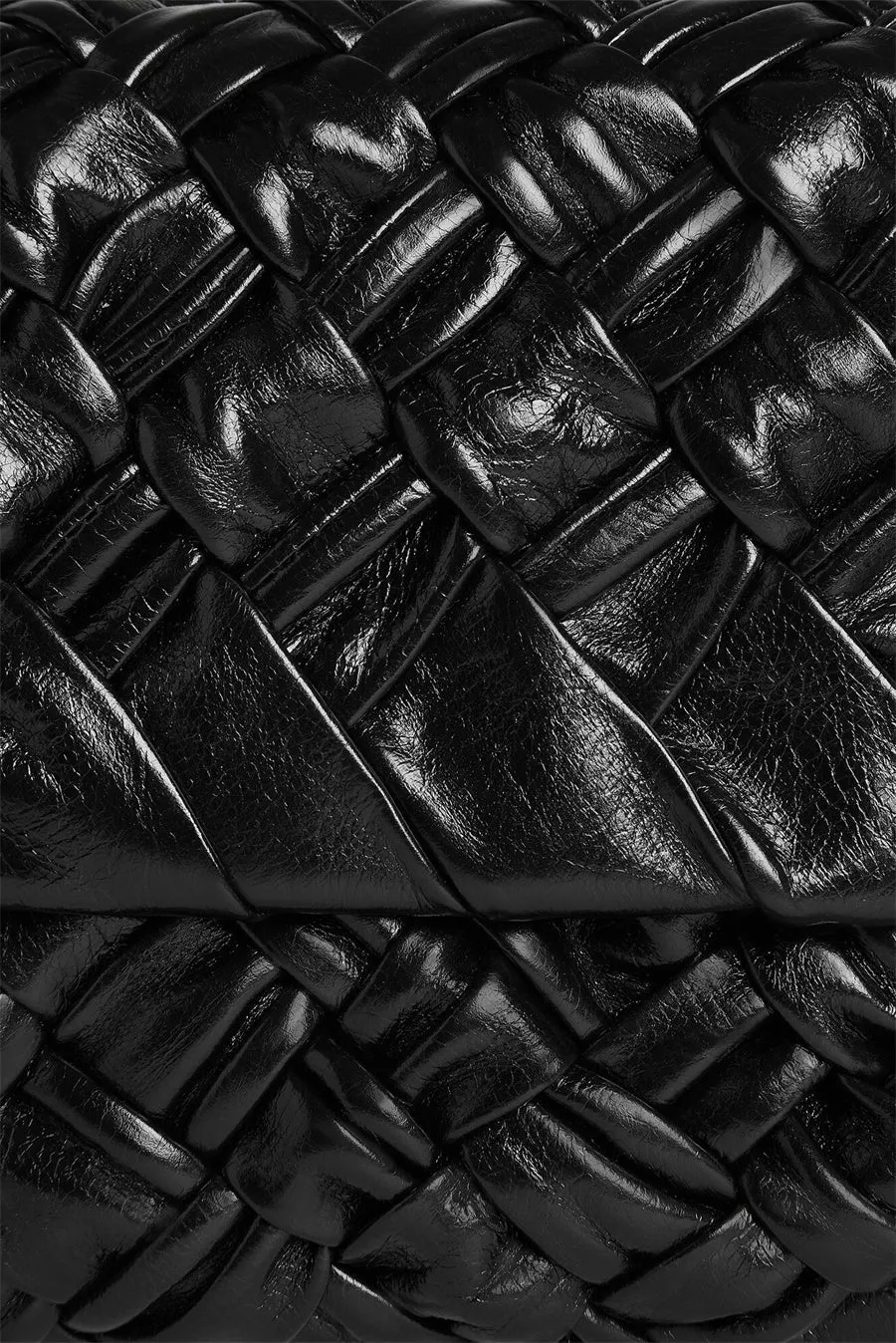 Giana Weave Shoulder Bag - Black Gloria Lanvin