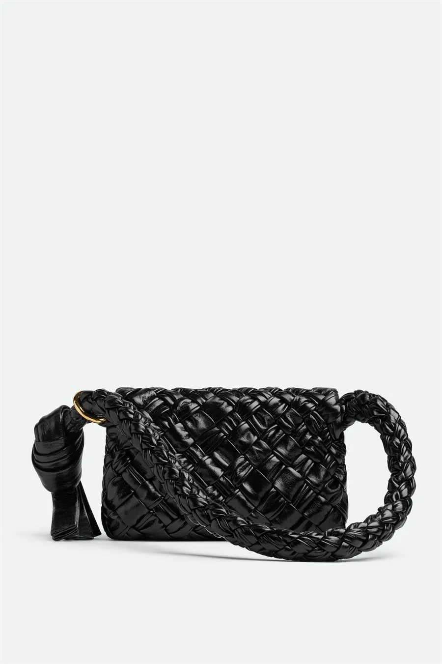 Giana Weave Shoulder Bag - Black Gloria Lanvin