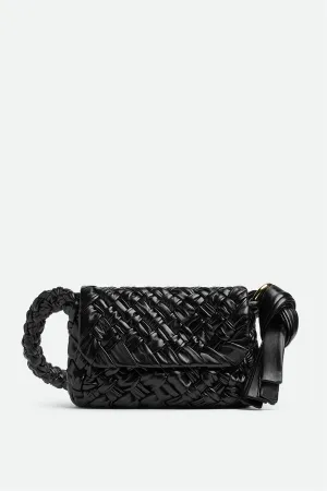 Giana Weave Shoulder Bag - Black Gloria Lanvin