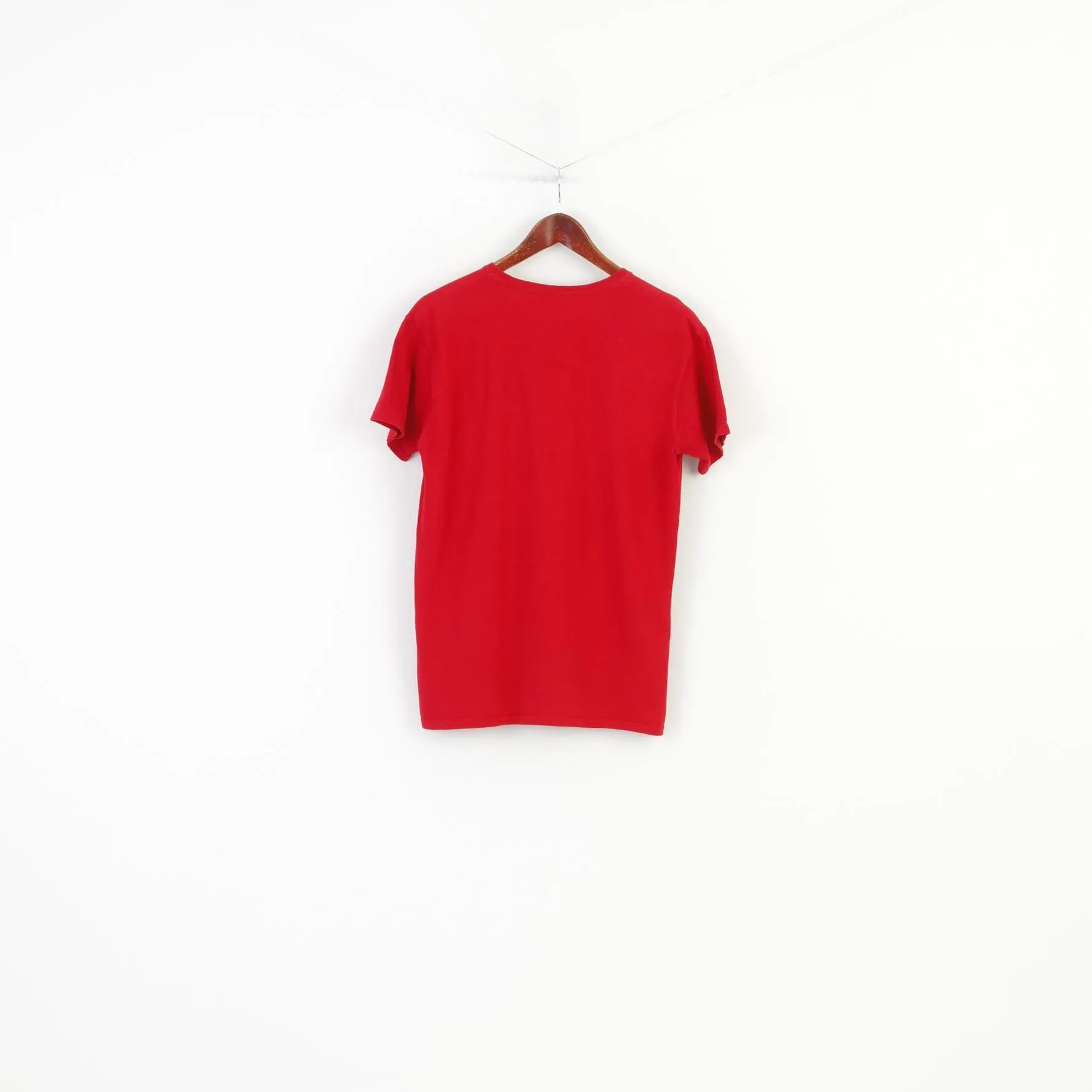 Gildan Men M T-Shirt Red Iron Man Graphic Cotton Crew Neck Marvel Top