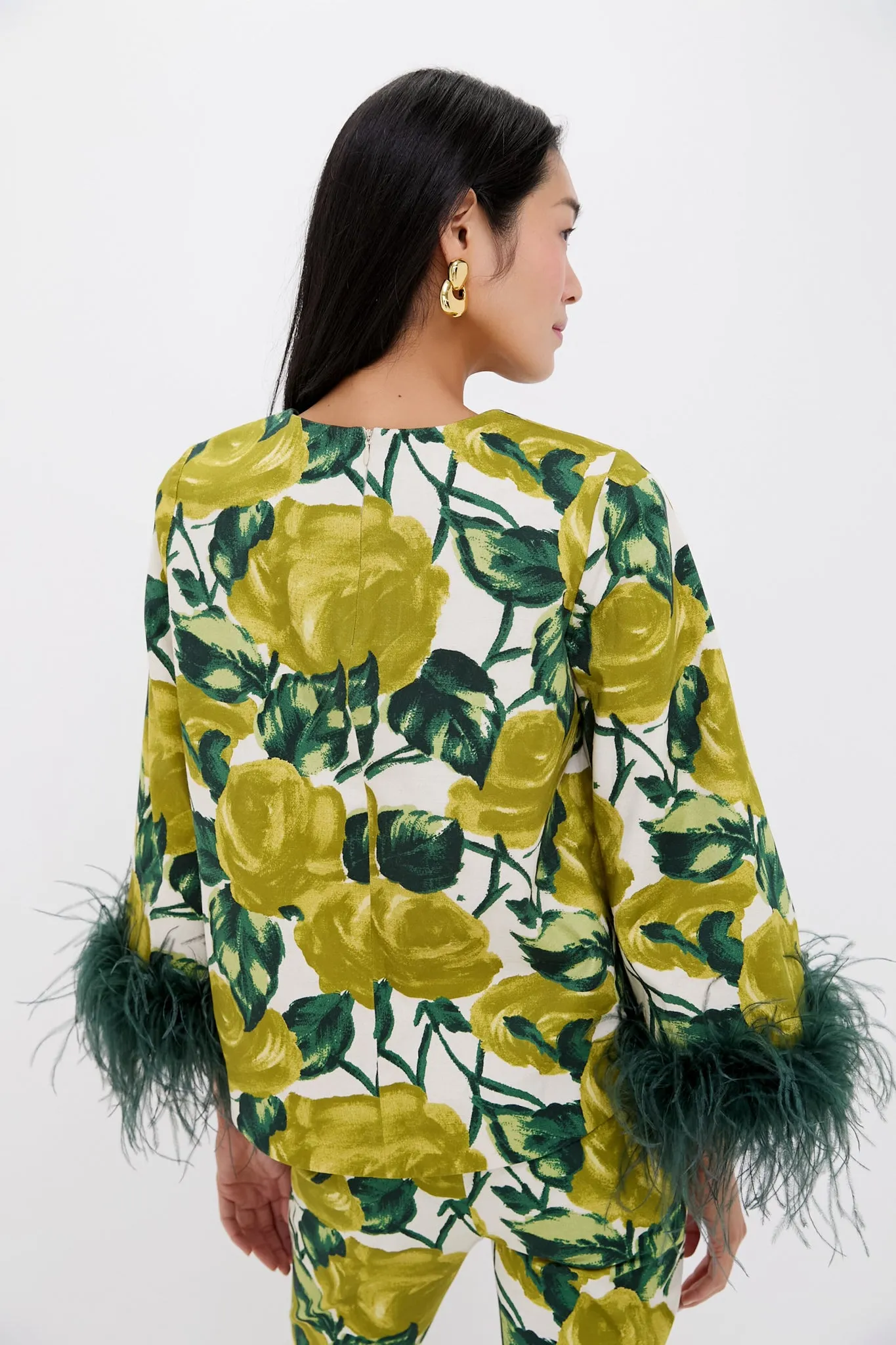 Giverny Gardens Stretch Cotton Maxine Top