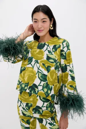 Giverny Gardens Stretch Cotton Maxine Top