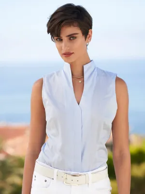 Gloria Sleeveless Cotton Shirt
