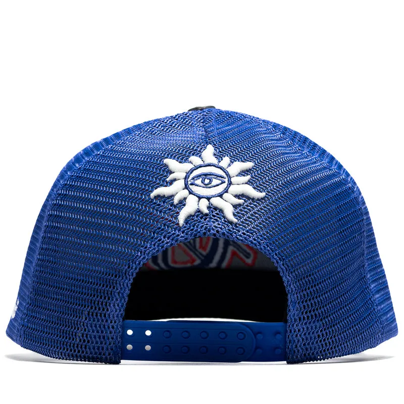 Godspeed New York GS Logo Trucker Hat - Blue/Orange